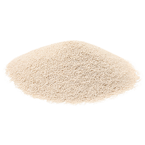 A mounded pile of tan yeast powder.